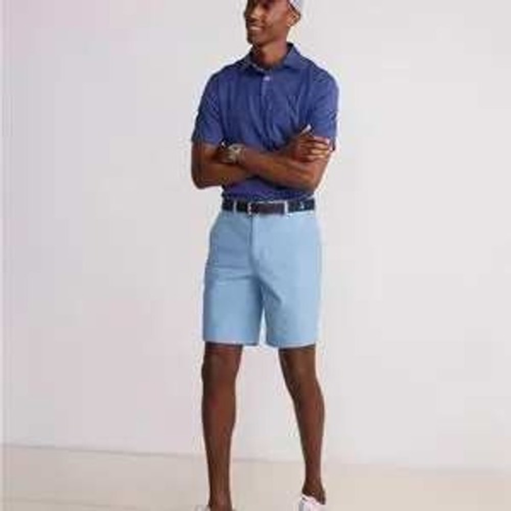 NWT $99 Vineyard Vines‎ Men's 9" On The Go Solid Shorts Newport Blue Size 30